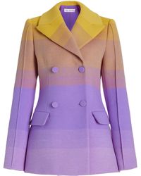 Oscar de la Renta - Ombré Wool-blend Blazer Jacket - Lyst