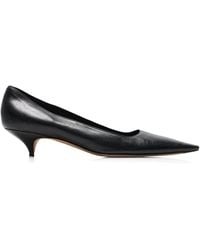 The Row - Liisa Kitten Three Leather Pumps - Lyst
