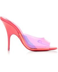 Christian Louboutin - Just Arch 100mm Patent Leather And Pvc Sandals - Lyst