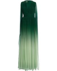 Elie Saab - Cape-detailed Ombre Silk Dress - Lyst
