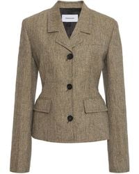 Ferragamo - Tailored Linen Single-Breasted Blazer - Lyst
