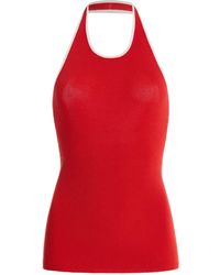 St. Agni - Fine Line Tencel Halter Top - Lyst