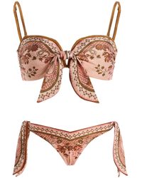 Zimmermann - Aster Scarf-Detailed Bikini - Lyst