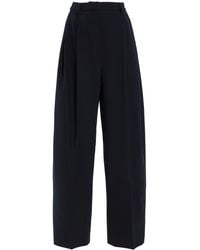 Carolina Herrera - Pleated Mid-Rise Wool-Blend Pants - Lyst
