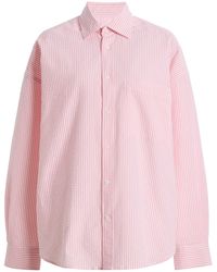 With Nothing Underneath - Exclusive The Weekend Striped Cotton Seersucker Shirt - Lyst