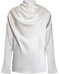 Kallmeyer - Tabitha Draped Satin Blouse - Lyst
