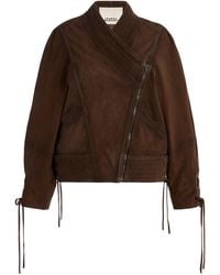Isabel Marant - Edina Asymmetric Suede Jacket - Lyst