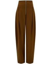 Ferragamo - Pleated Wool-Cashmere Trousers - Lyst