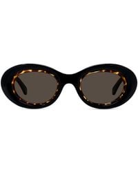 Loewe - Anagram Oval-Frame Acetate Sunglasses - Lyst