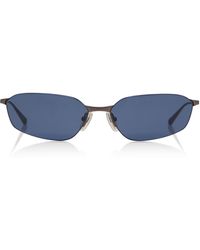 Balenciaga - Invisible 2.0 Square-Frame Metal Sunglasses - Lyst