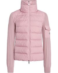 Moncler - Nylon-trimmed Wool Cardigan - Lyst