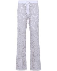 Siedres - Leane Crocheted Straight-Leg Pants - Lyst