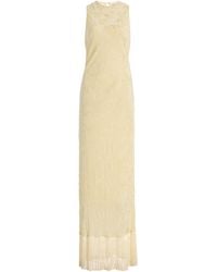 Anna October - Gill Fringed Crepe Maxi Dress - Lyst
