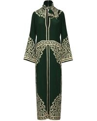 Johanna Ortiz - The Windborne Embroidered Silk Maxi Dress - Lyst