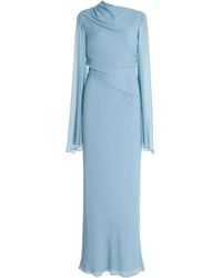 Mor Noir Portia Pierced Knit Maxi Dress in Natural | Lyst Australia