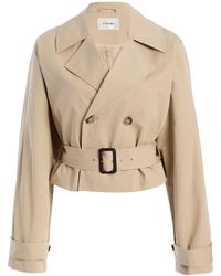 FRAME - The Uniform Cotton Trench Jacket - Lyst