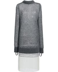 Coperni - Layered Wool-Blend Midi Dress - Lyst