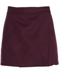 Leset - Noah Wool-Cashmere Mini Wrap Skirt - Lyst