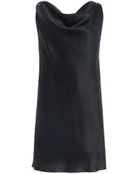 Leset - Barb Cowl Satin Mini Dress - Lyst
