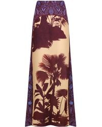 Johanna Ortiz - Nuevos Territorios Printed Silk Maxi Skirt - Lyst