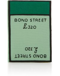 Olympia Le-Tan Bond Street Book Clutch With Strap - Green