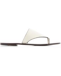 The Row - Avery Leather Thong Sandals - Lyst
