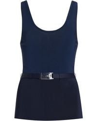 Brandon Maxwell - The Julia Belted Knit Tank Top - Lyst