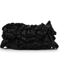 Dries Van Noten - Ruffled Satin Envelope Clutch - Lyst