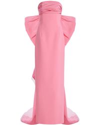 Carolina Herrera - Strapless Stretch-Crepe Column Gown - Lyst