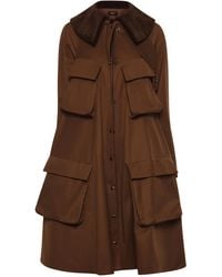 A.W.A.K.E. MODE - Pocket-Detailed Flared Cotton Gabardine Trench Coat - Lyst