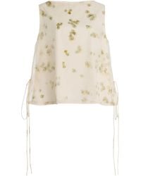 Altuzarra - Siggi Tie-Detailed Stretch-Cotton Top - Lyst