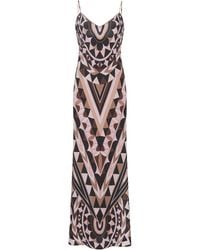 PUCCI - Printed Silk Crepe De Chine Maxi Dress - Lyst