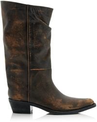 KHAITE - Clive Leather Boots - Lyst
