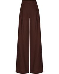 ANDRES OTALORA - Desperte Pleated Linen Wide-Leg Pants - Lyst