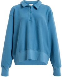 Les Tien - Exclusive Cotton Henley Polo Sweatshirt - Lyst