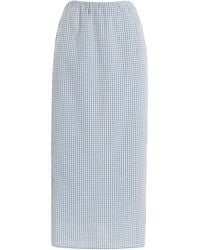 Posse - Mira Gingham Cottom Maxi Skirt - Lyst