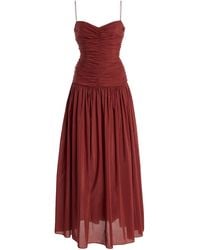 Matteau Exclusive Gathered Cotton Drop-Waist Dress in Pink | Lyst Australia Matteau Exclusive Gathered Cotton Drop-Waist Dress in Pink | Lyst Australia