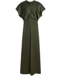 TOTEME - Slouch Waist Satin Midi Dress - Lyst