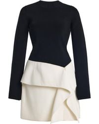 Jonathan Simkhai - Noel Draped Crepe Mini Dress - Lyst