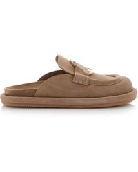 Moncler - Bell Suede Mules - Lyst