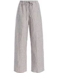Deiji Studios - Double-Waist Organic Linen Wide-Leg Pants - Lyst