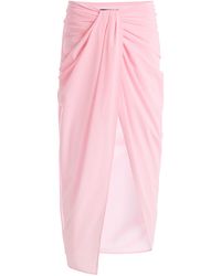 Jacquemus - Cotton Midi Pareo Skirt - Lyst