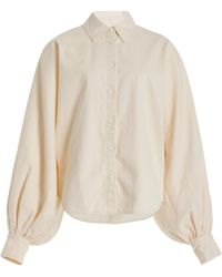 Made In Tomboy - Claire Balloon-sleeve Chambray Shirt - Lyst
