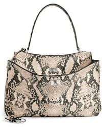 Balenciaga - Rodeo Medium Python-Effect Leather Top Handle Bag - Lyst