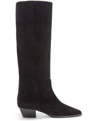 Aeyde - Medea Suede Knee Boots - Lyst