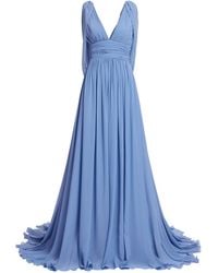 Elie Saab - Cape-Detailed Silk Georgette Gown - Lyst