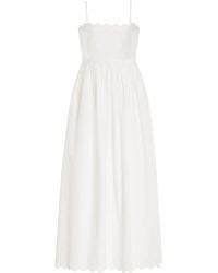 Posse - Maisie Embroidered Cotton Maxi Dress - Lyst