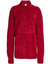 TOTEME - Suede Overshirt - Lyst