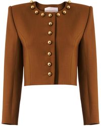 Carolina Herrera - Cropped Wool Jacket - Lyst