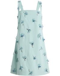 Jonathan Simkhai - Ella Embellished Crepe Mini Dress - Lyst